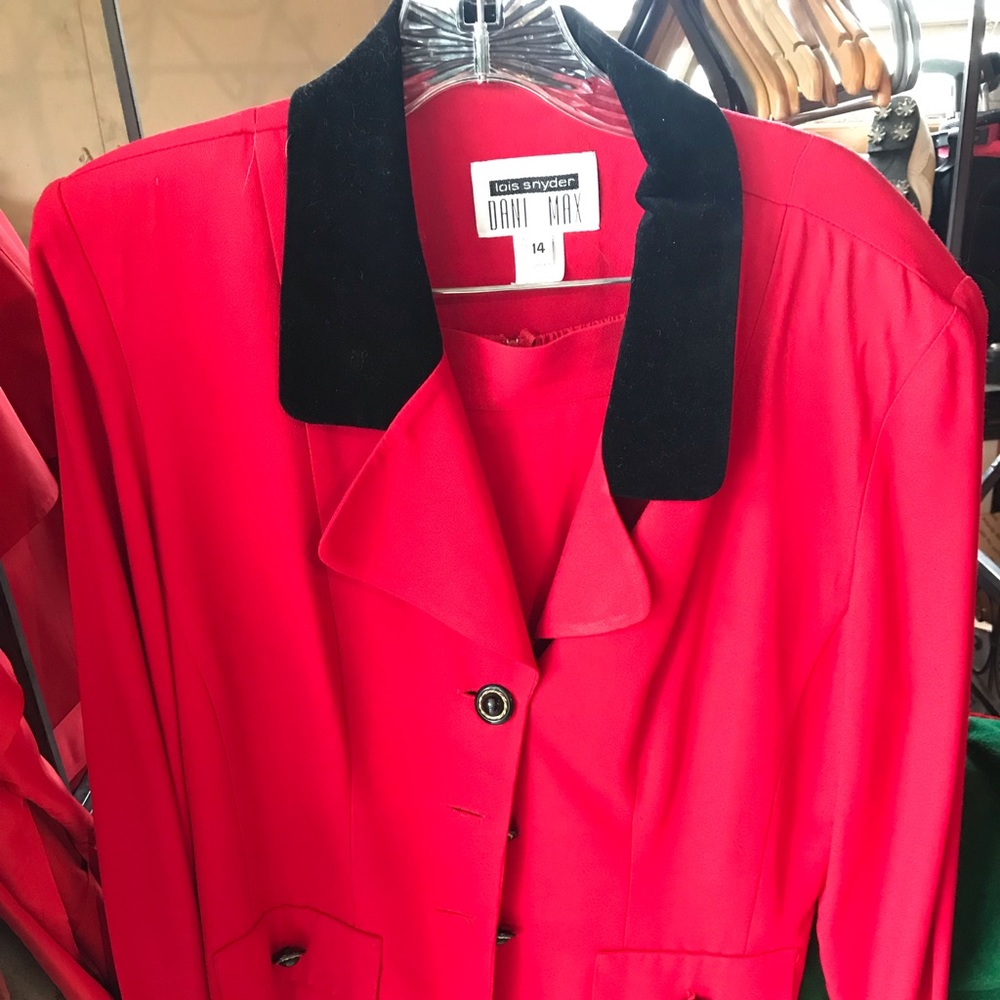 Nice ladies red and black suit